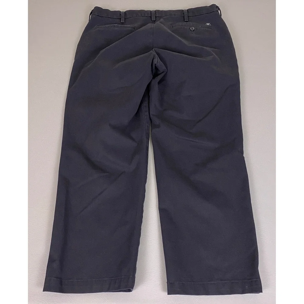 Dockers Pants Men's 40x30 Classic Fit Smart 360 Flex Chino Navy Blue WaterLess